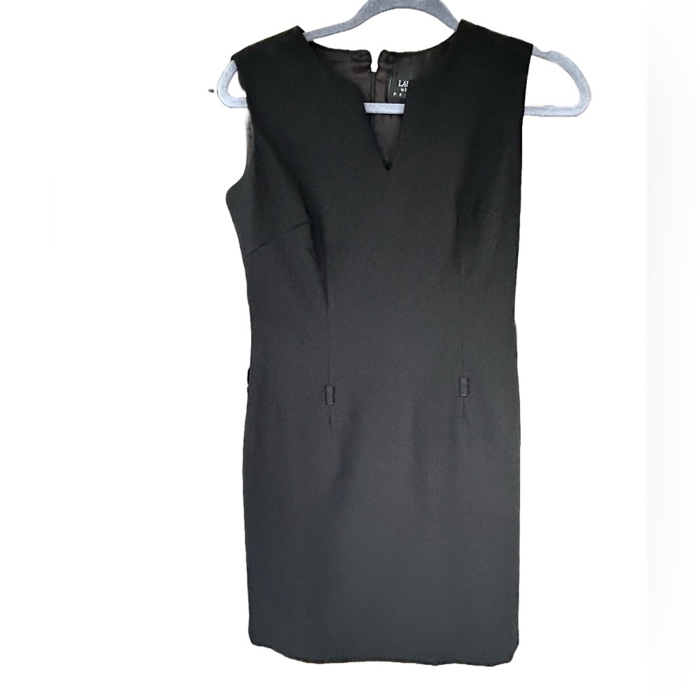 Laundry By Shelli Segal l Elegant Black Sleeveless Sheath Dress Size P2